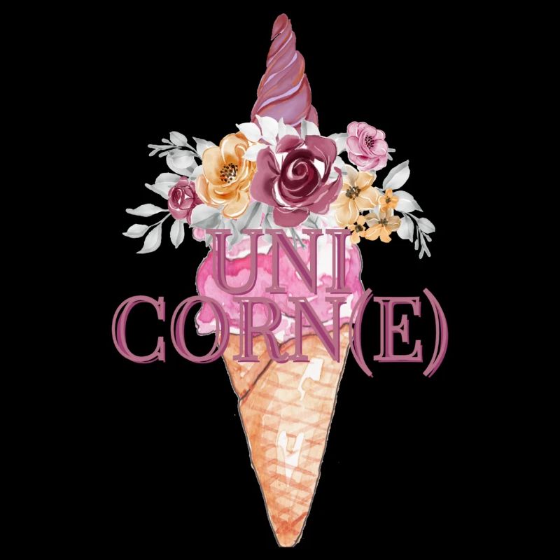 einzigartiges Einhorn Eiswaffel Kegel
