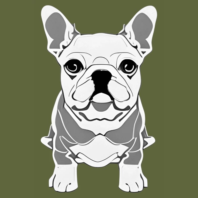 Motif d’impression graphique de conception de bouledogue français