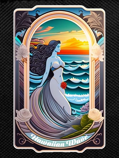 Surfing - Art Nouveau