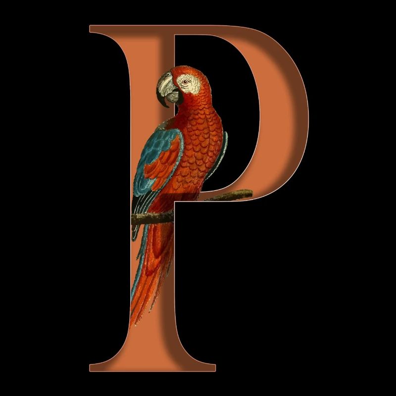 Letter P, name, letter P