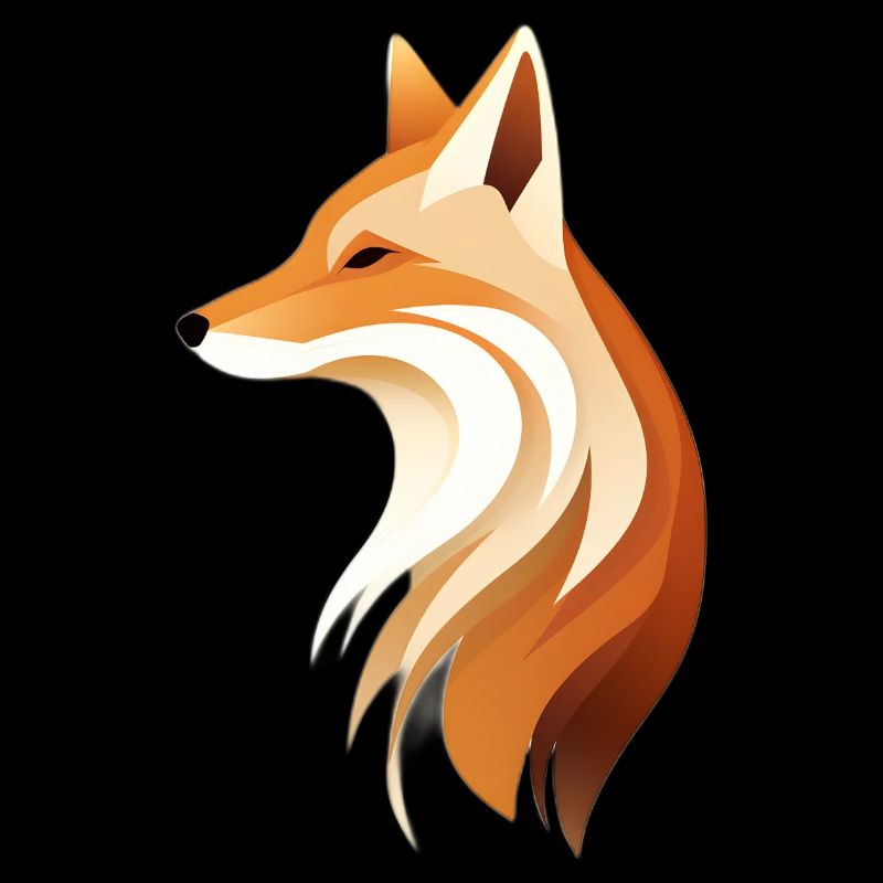 Renard minimaliste - Design abstrait de la faune