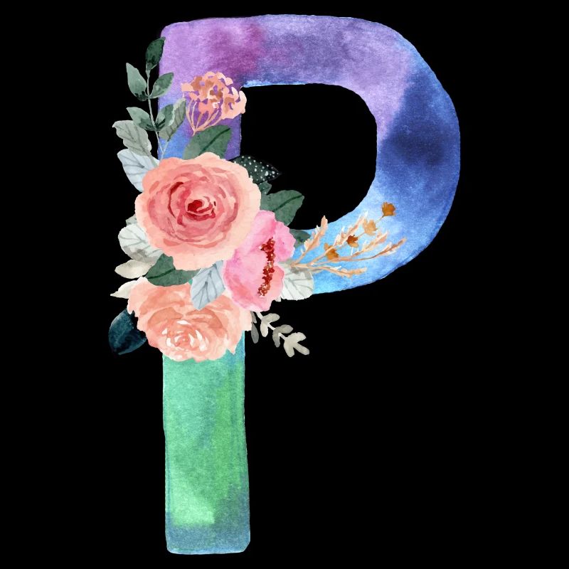 Buchstabe P Aquarell