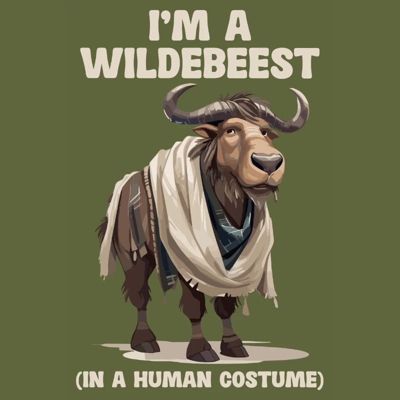 Ich Bin Ein Gnu Witziges Halloween Kostüm Gnu