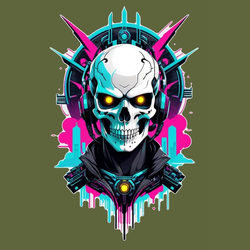 Skull Steampunk Neon