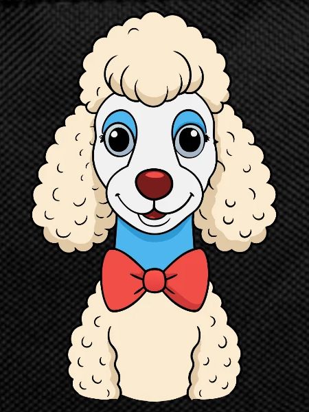 Elegant Poodle with Bow Tie