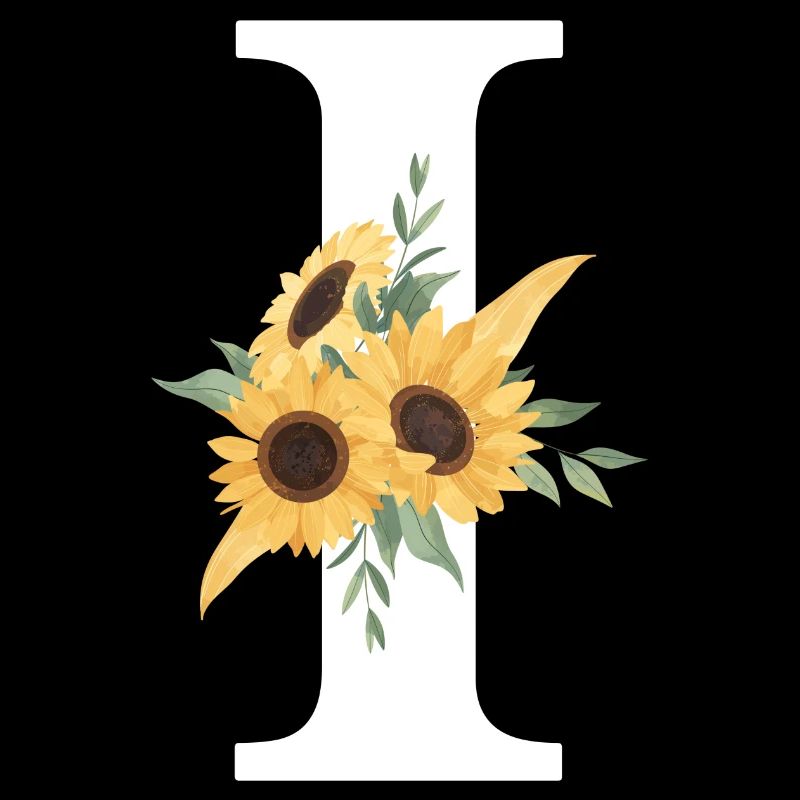 Buchstabe i blumiges Tourmesol