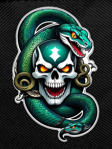 Snake Skeleton and Tattoo