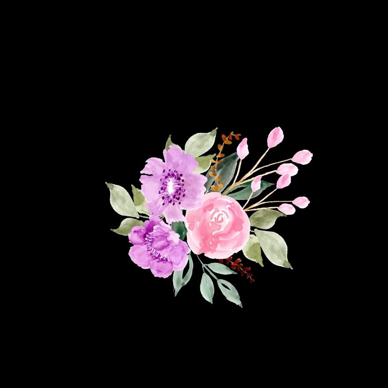 Purple Floral Letter S