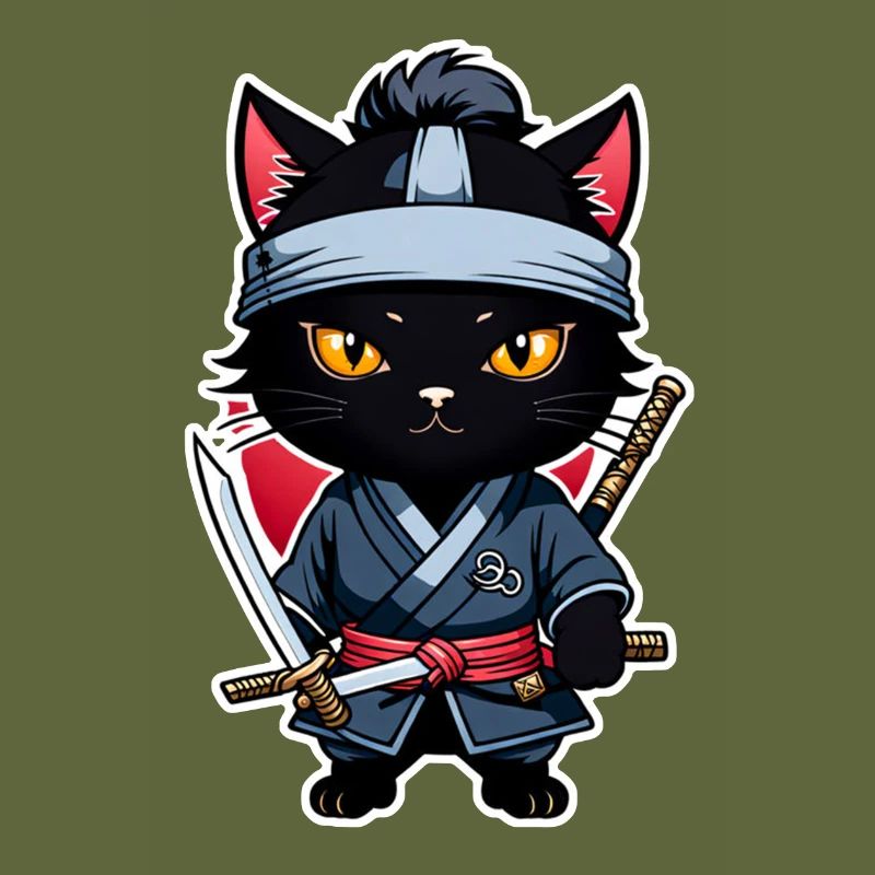 Ninja Cat - Samurai Kitten