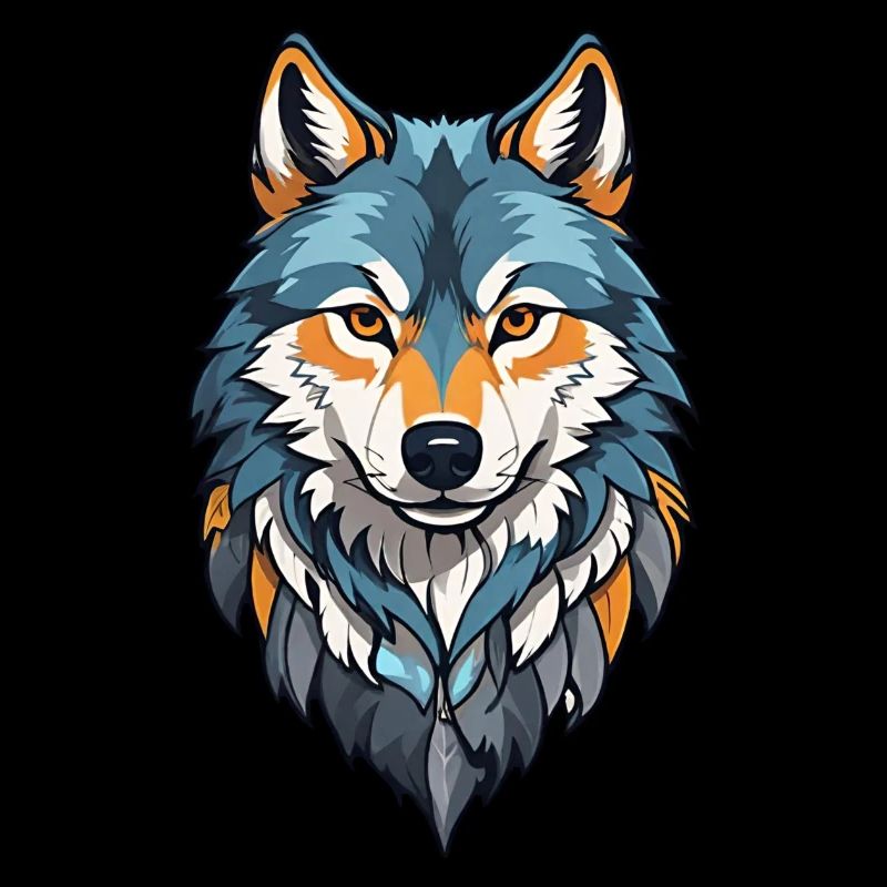 Stilisierter Wolf