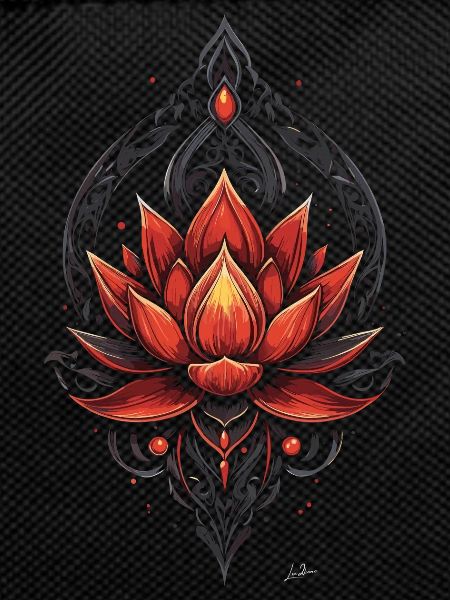 Ornamental Golden Red Lotus