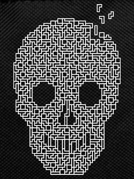 Skull - White Outline