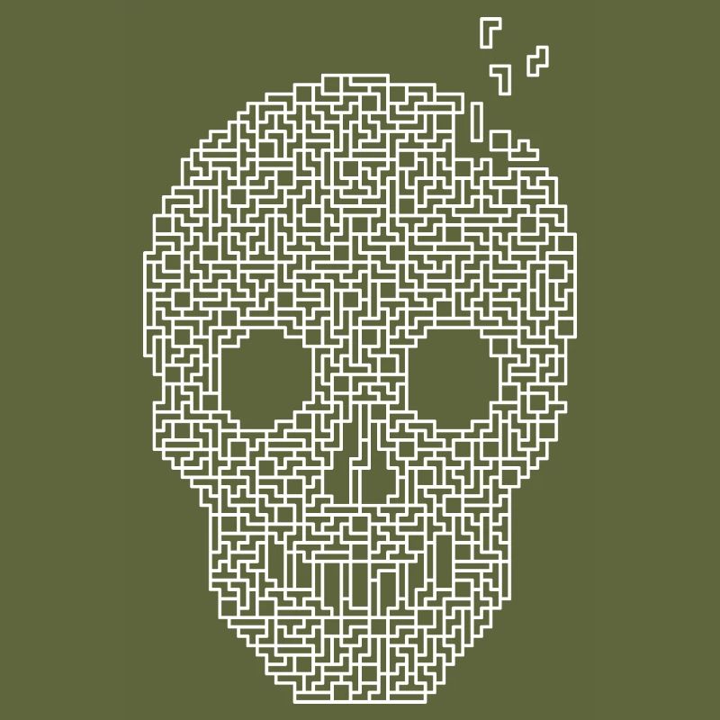 Skull - White Outline