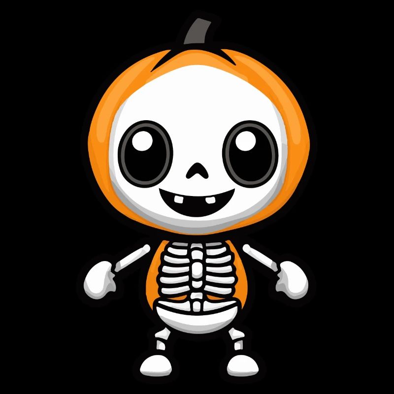 Skeleton Halloween Kawaii