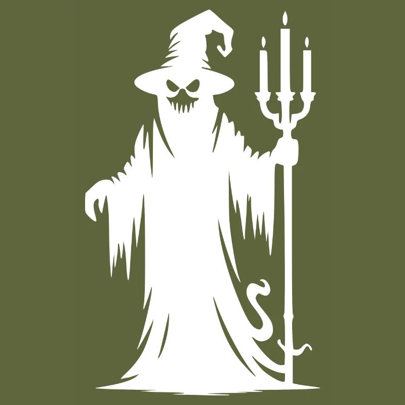 Halloween Monster with Candlestick