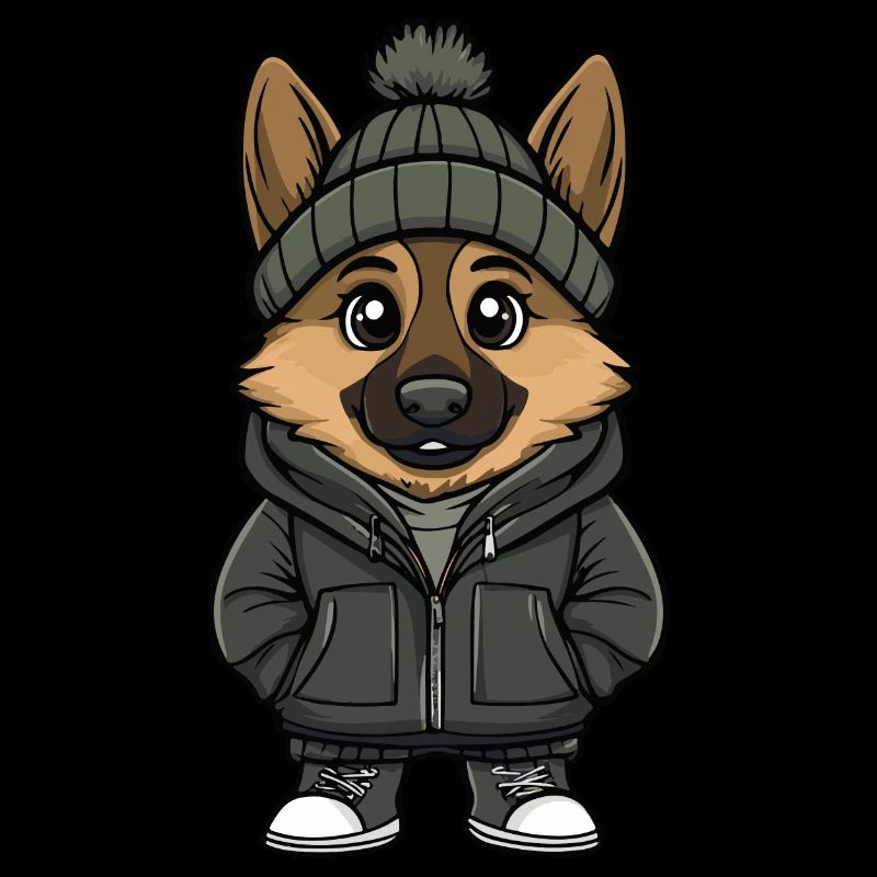 German Shepherd Dog Winter