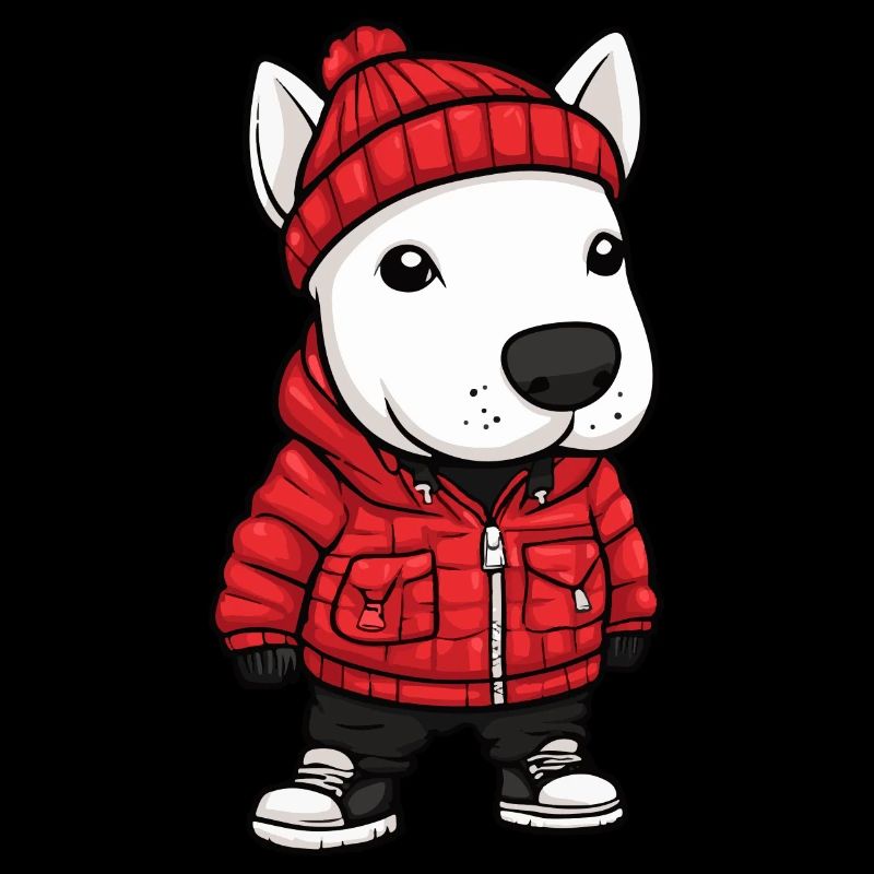 Bull Terrier Chien Hiver