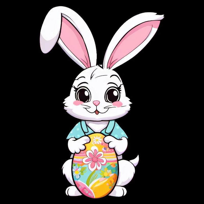 Easter bunny with Easter eggs