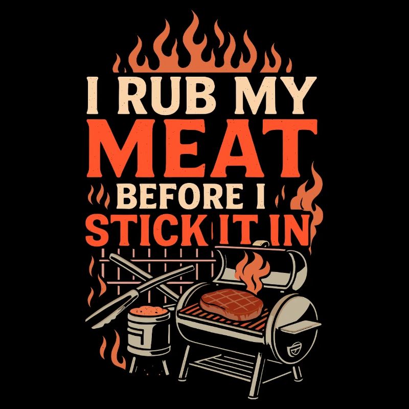 Ich reibe mein Fleisch ein, bevor ich es