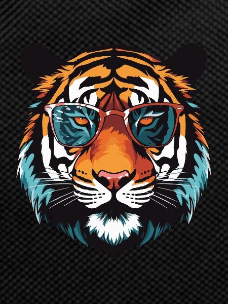 Tiger Hipster Cool Party