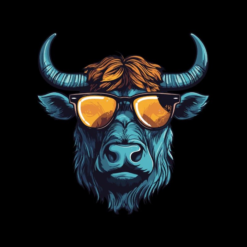 Bull Hipster Cool Party Taurus