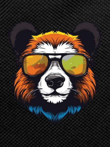 Panda Hipster Cool Party
