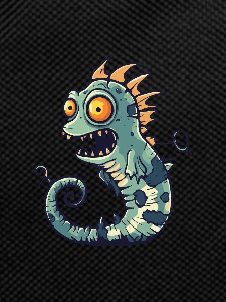 Seahorse Halloween Comic Funny