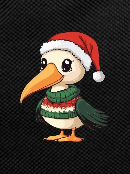 Pelican Bird Christmas Comic