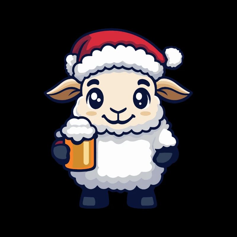 Sheep Beer Xmas Christmas