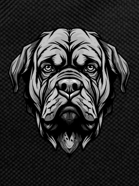 Mastiff Dog Head