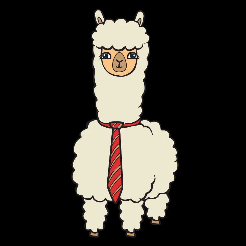 Alpaca with a tie
