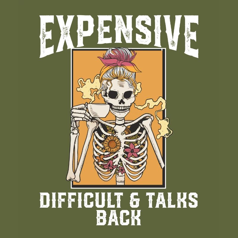 ex Skeleton Drinking Coffee Expensive Difficult An