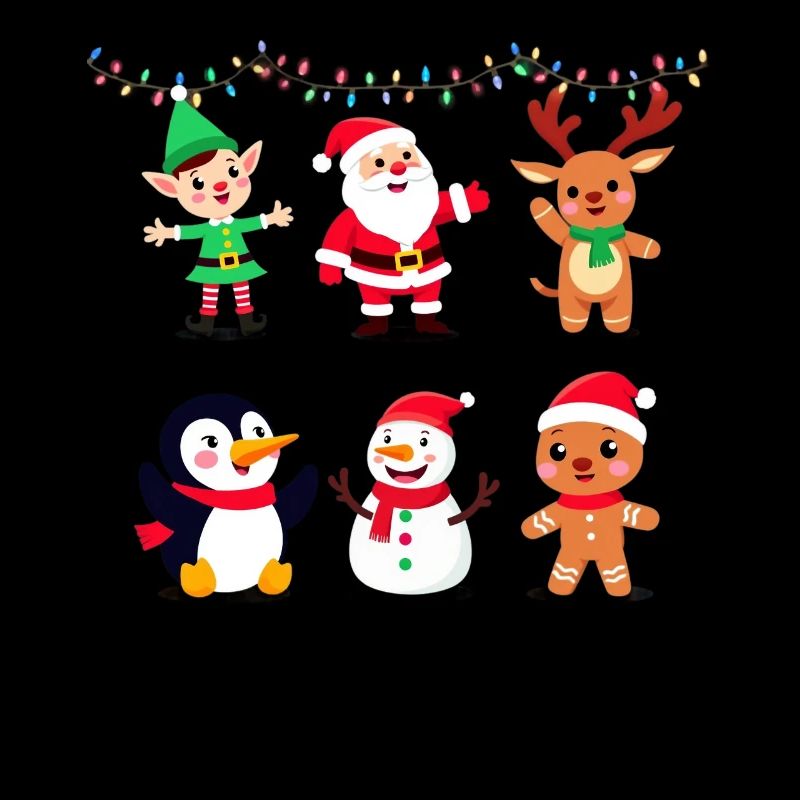 Dabbing Père Noël et Amis Elfes Escouade de Noël