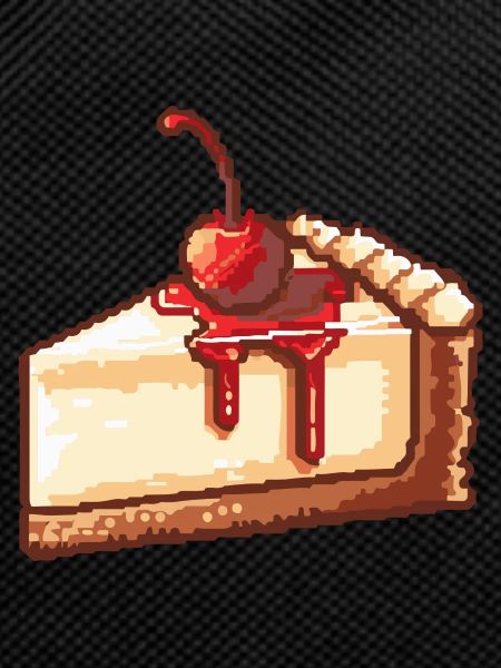 Cheesecake Pixel Icon Cake