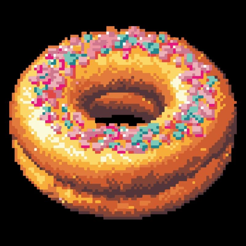 Icône de pixel en forme de beignet