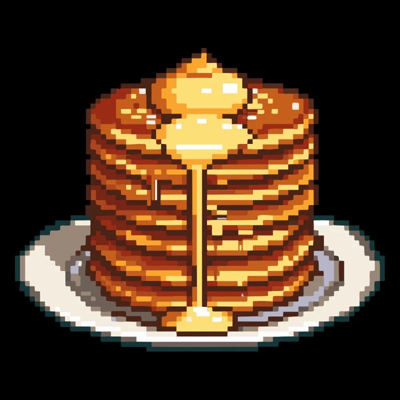 Icône de pixel de crêpe
