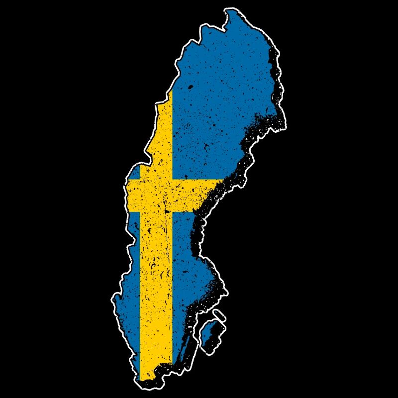 Sweden swedish map vacation travel gift SWE