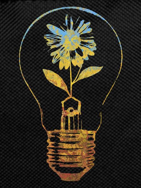 lamp and flower
