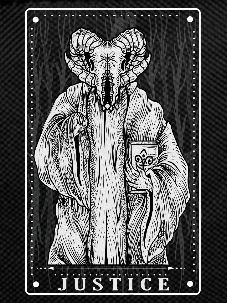 Gothic - Justice - Tarot Card Design