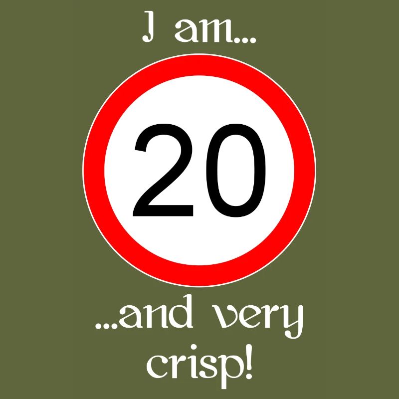 20 years very crisp script white