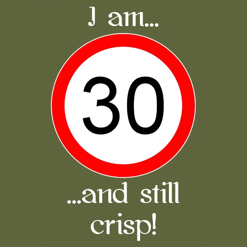 30 years and crisp script white