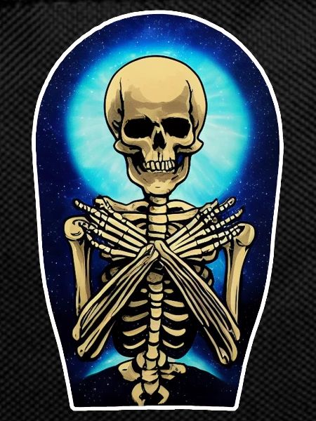 Skeleton style acrylic paint - skateboard