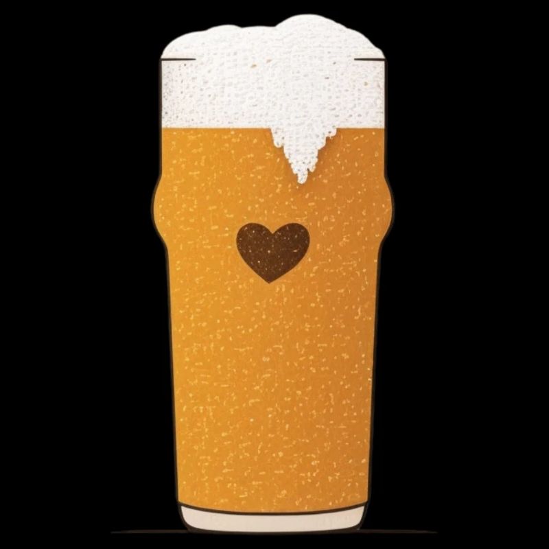 Bierliebe Bierglas Herz