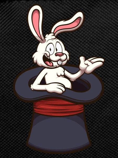 White Rabbit In Magician Hat