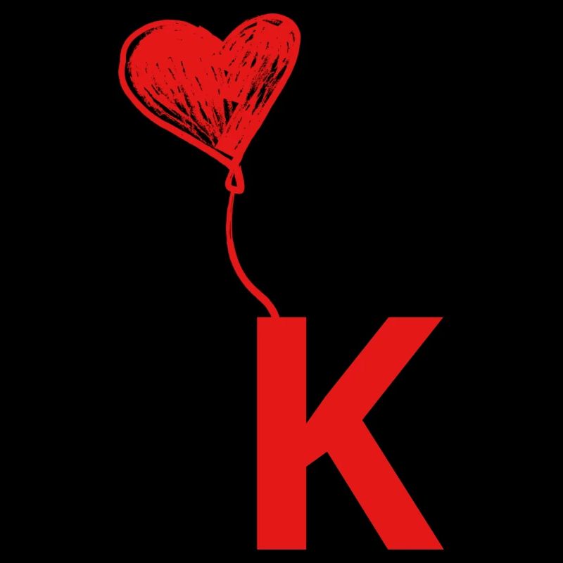 Buchstabe k Herz
