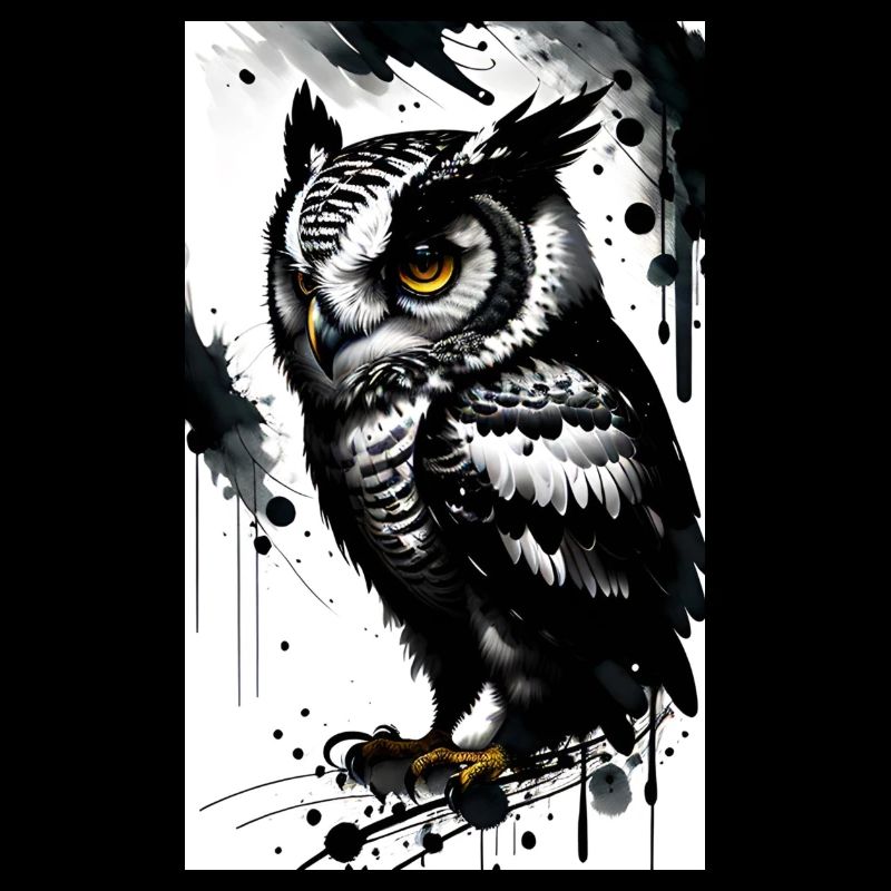 Mystische Eule der Nacht - Einzigartiges Tierdesig