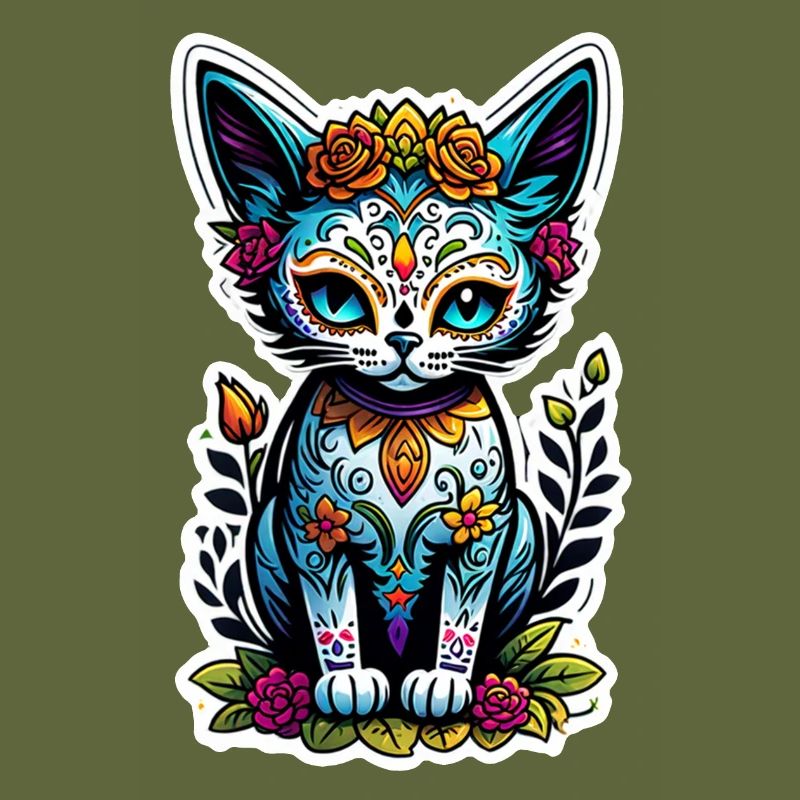 chat mexique - dia de los muertos