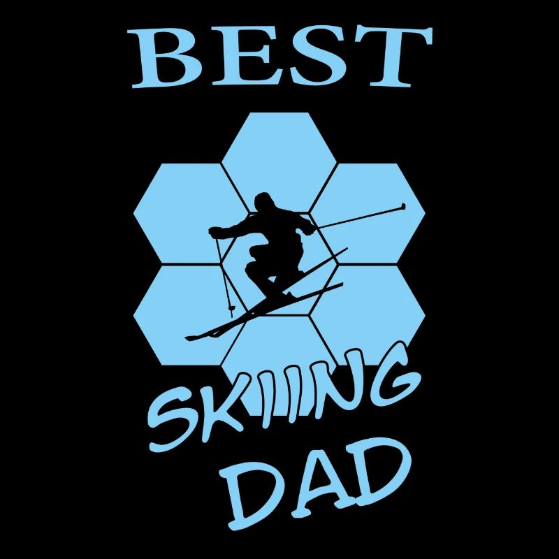 best skiing dad hellblau