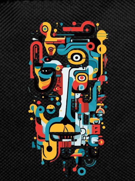 "Geometric Echoes" Abstract Art