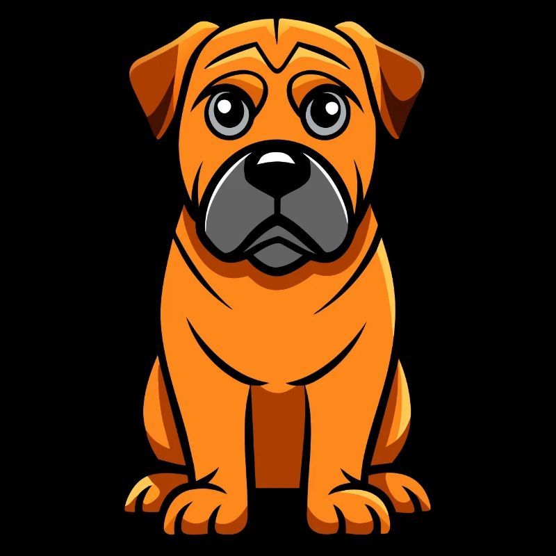 Protective Bullmastiff Digital Art